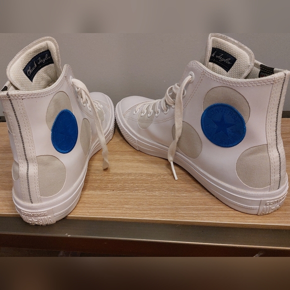 RARE CTAS II White High Top Polka Dot Control Climate womens 11 mens 9 - Picture 2 of 9